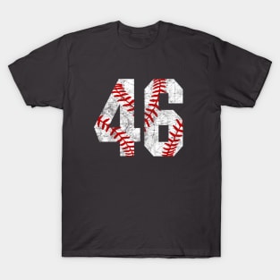 Vintage #46 Baseball Laces Baseball Mom Jersey Love Baseball T-Shirt